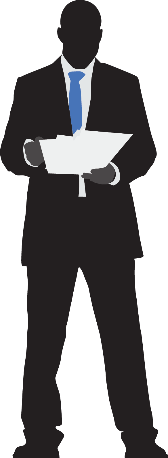 Man Silhouette - Positive Body Language (584x1587), Png Download