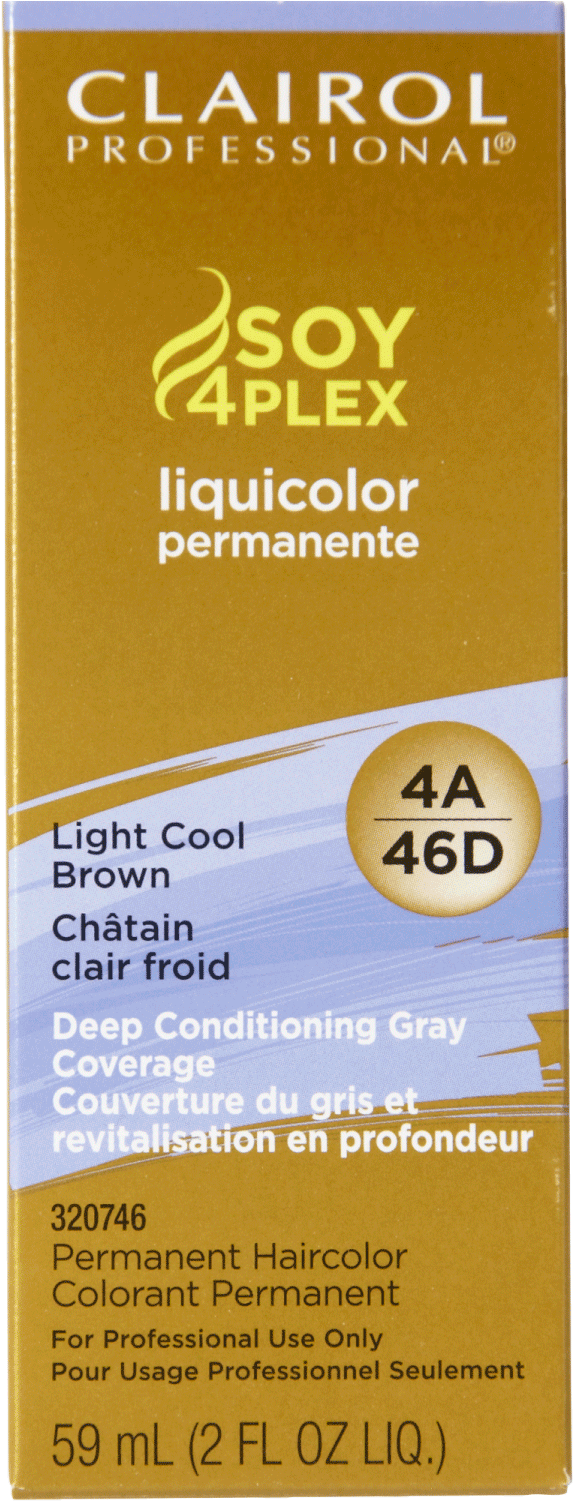 Clairol Professional 4a/46d Light Cool Brown Liquicolor - Soy 4 Plex (1500x1500), Png Download
