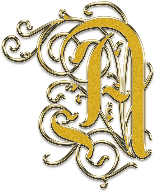 Letter, A, The Letter A, Monogram, Vintage - Calligraphy (640x640), Png Download