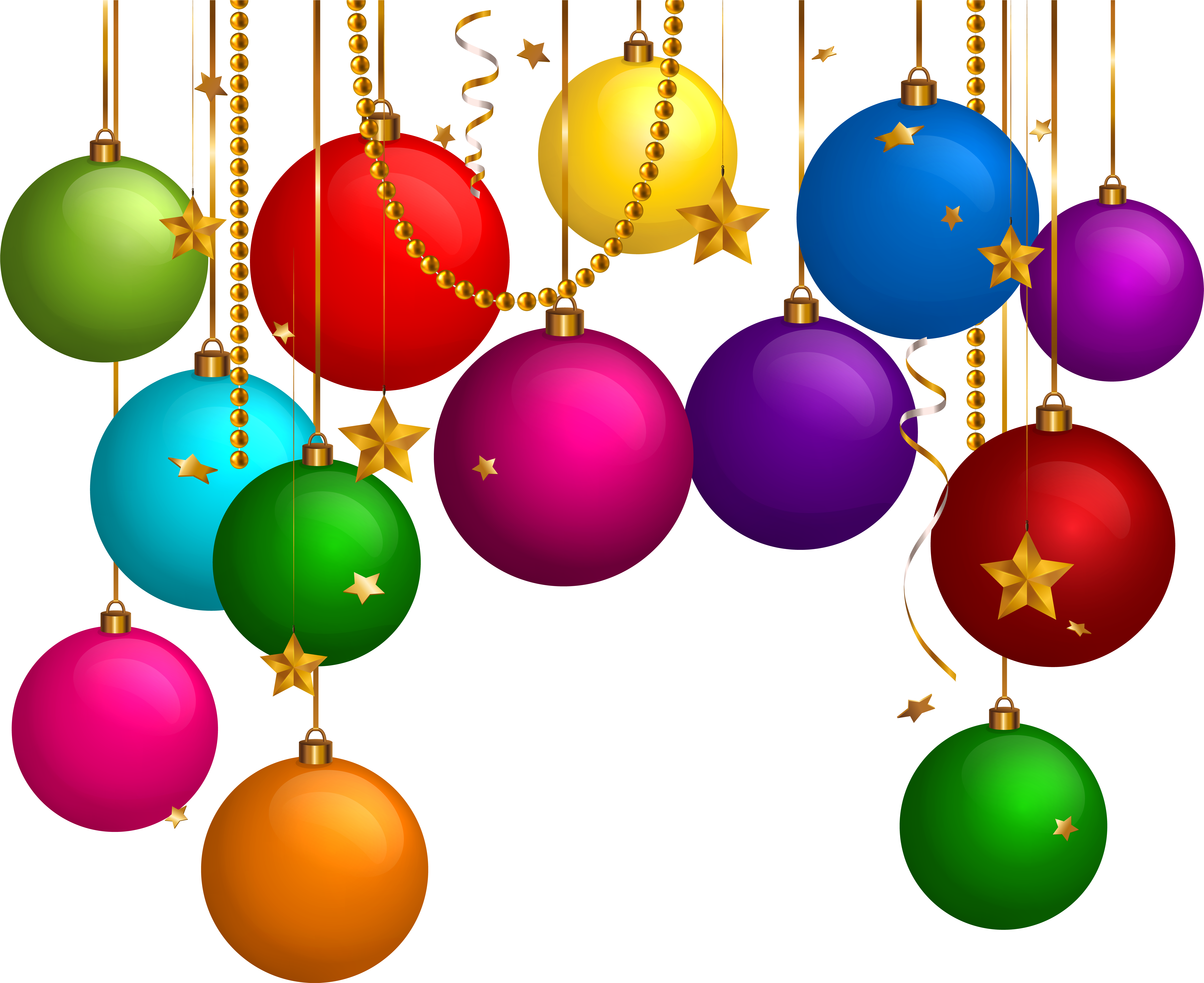 Hanging Christmas Ornament Png (8000x6468), Png Download