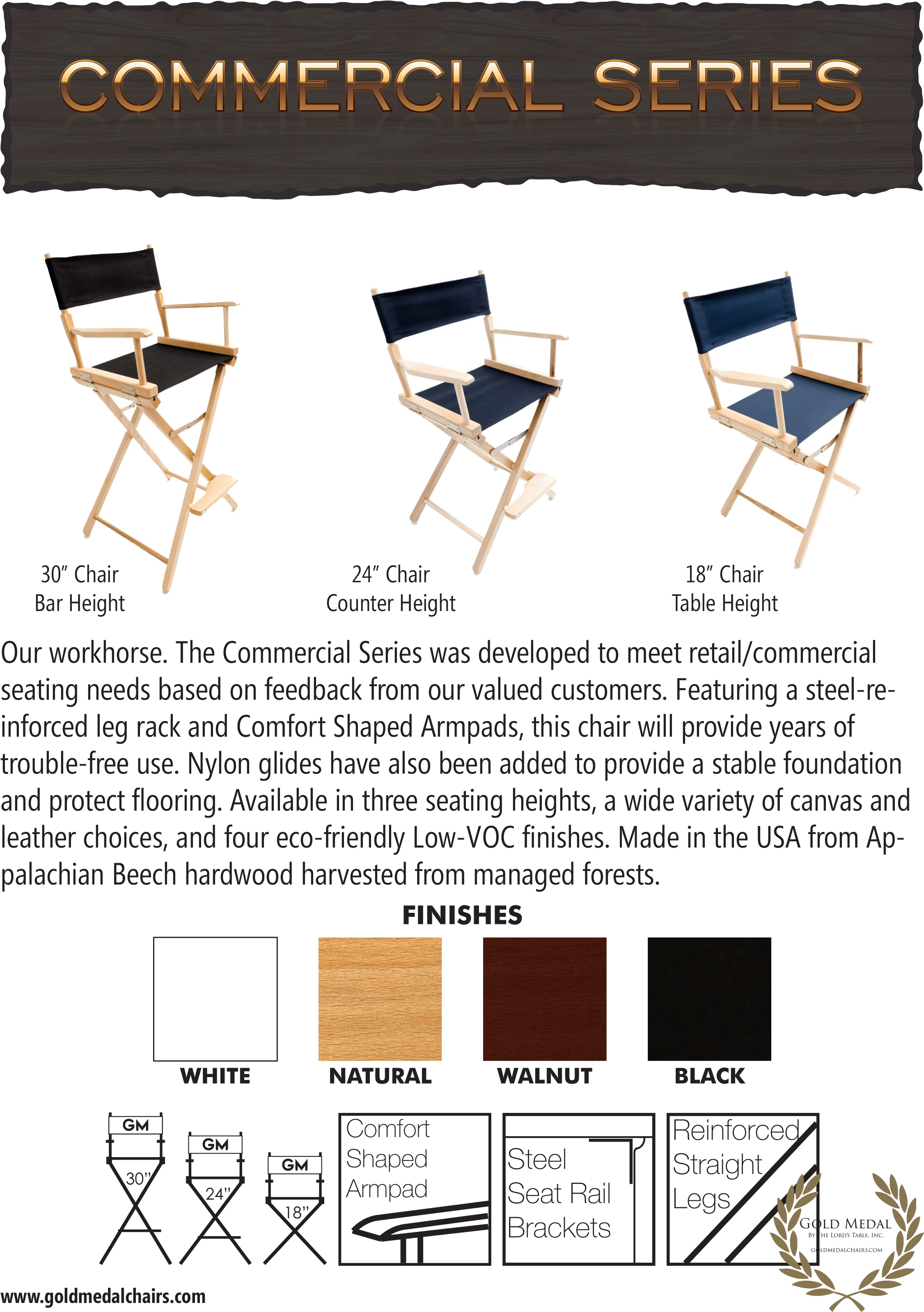 Gold Medal Director S Chairs Gold Medal Chairs - Chair (2550x3300), Png Download