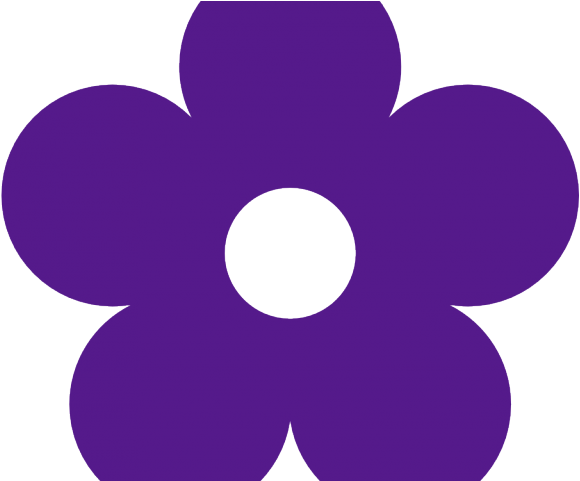 Blue Flower Clipart Shape - Purple Flower Clipart (640x480), Png Download