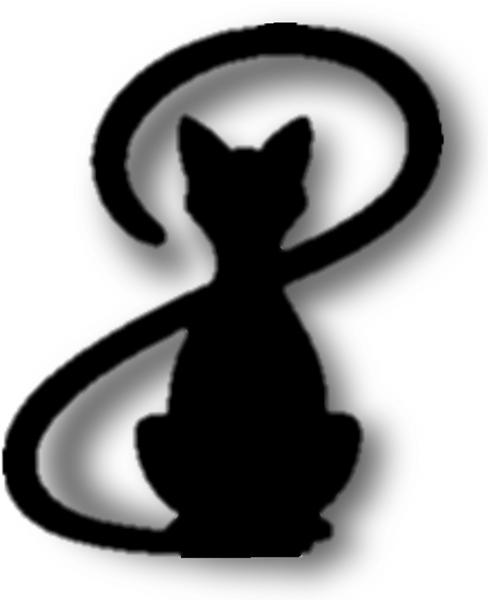 Cat Sticker - Black Cat (1024x1181), Png Download