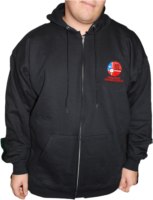 Red Dot Arms Zippered Hoodie - Hoodie (650x650), Png Download