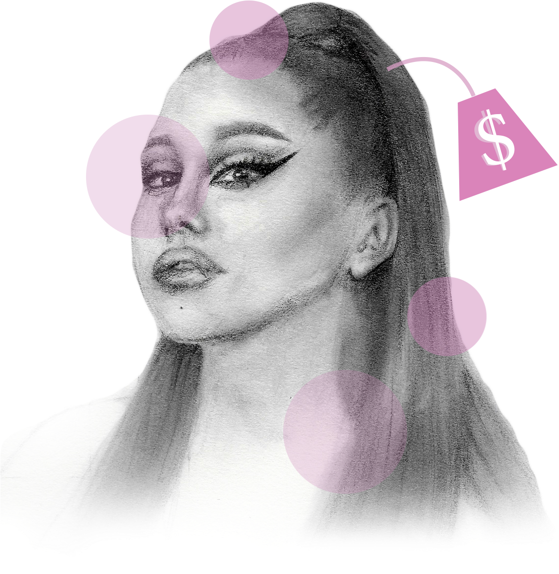 Ariana Grande's “7 Rings” (1171x1209), Png Download