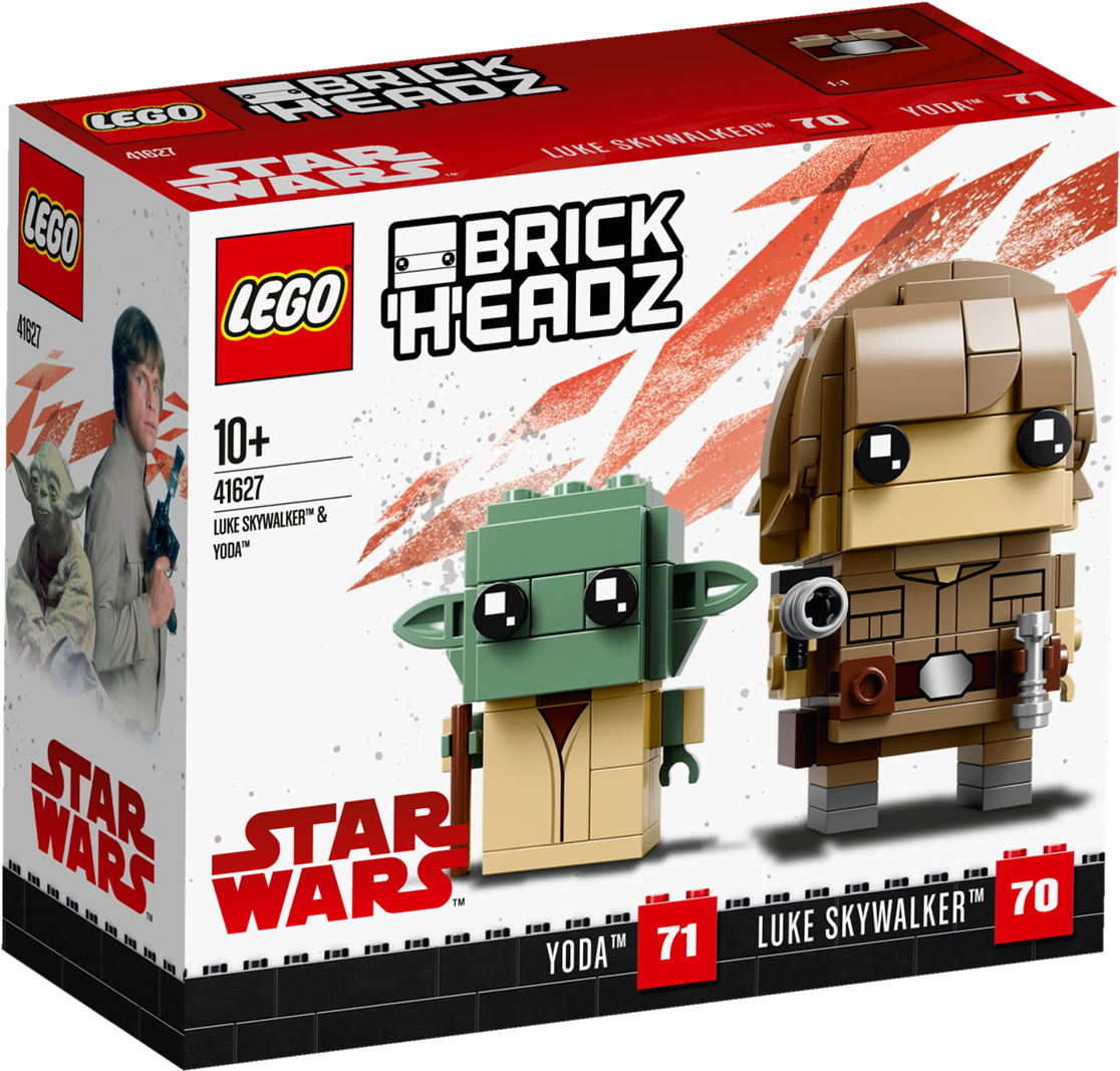 Lego Brickheadz Luke And Yoda (1800x1800), Png Download