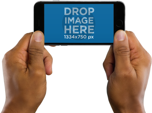Holding Iphone Png - Hands Holding Iphone (640x480), Png Download