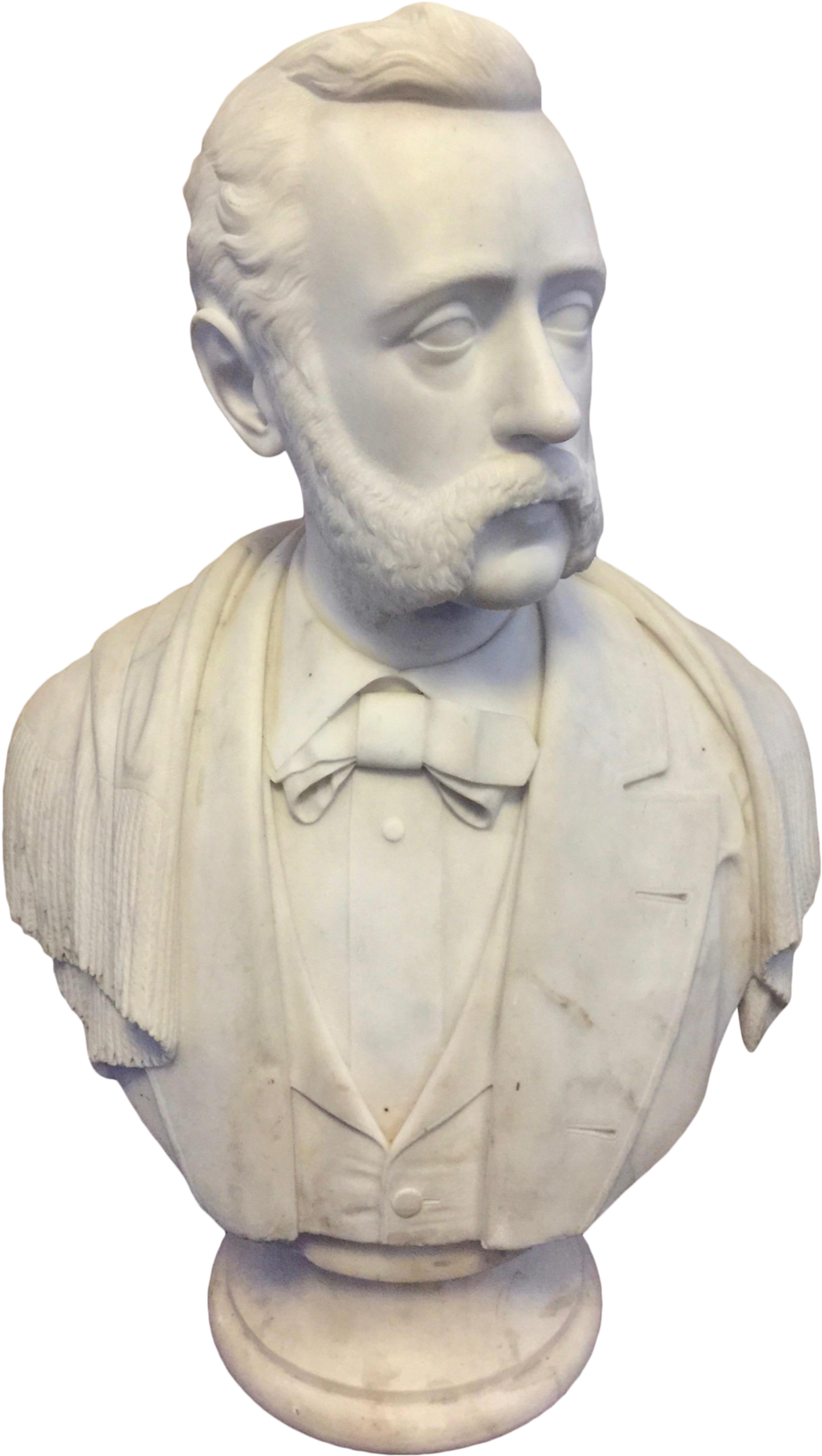 Carrara Marble American Victorian Bust Of A Gentleman (1000x1772), Png Download