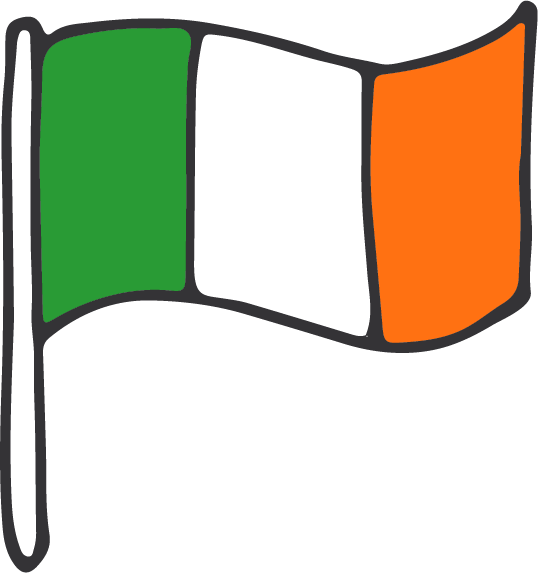 Irish Flag (538x573), Png Download