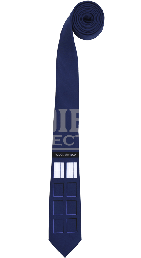 Doctor Who Tardis Skinny Tie (850x850), Png Download