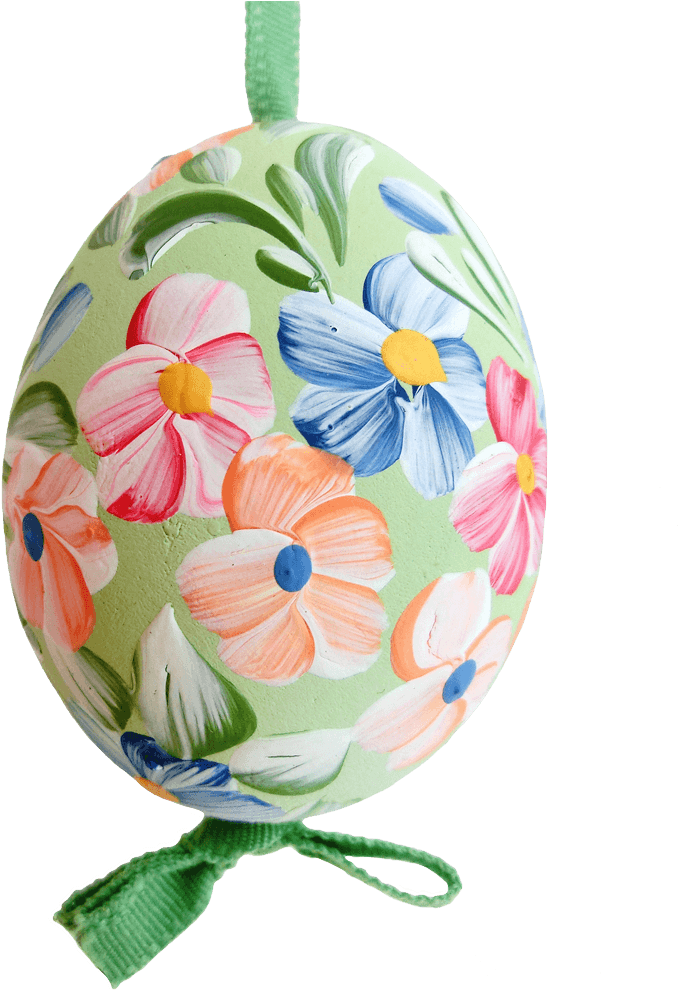 Easter Egg Flowers On Green - Easter (1000x1000), Png Download