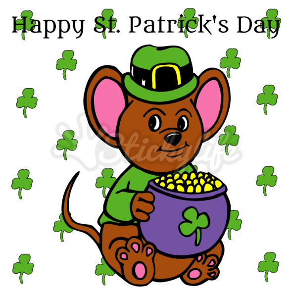 Patrick's Day Static Cling - Cartoon (940x587), Png Download