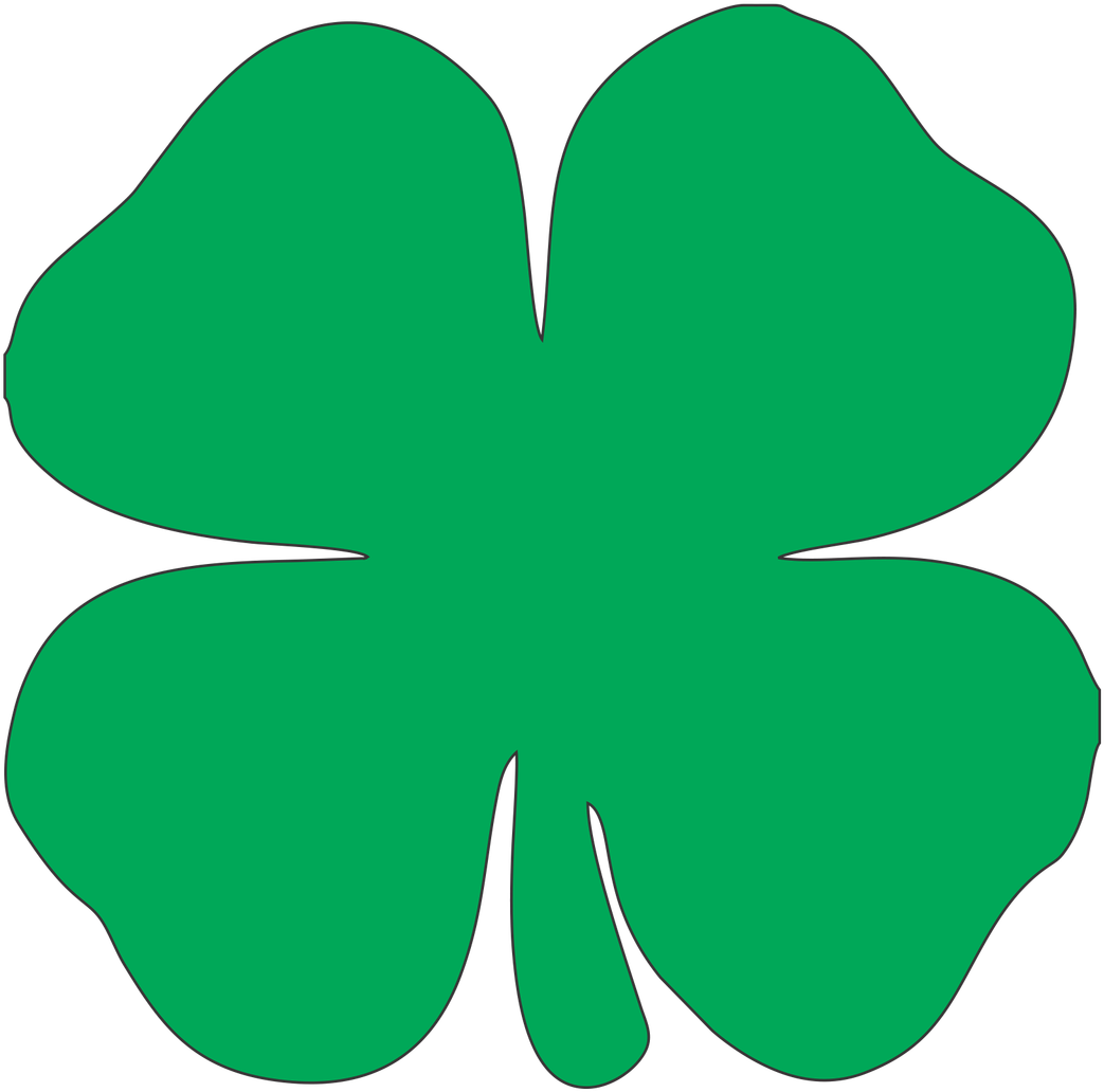 Clover Clipart Shamrock - Calcomanías De Trebol (1280x1280), Png Download
