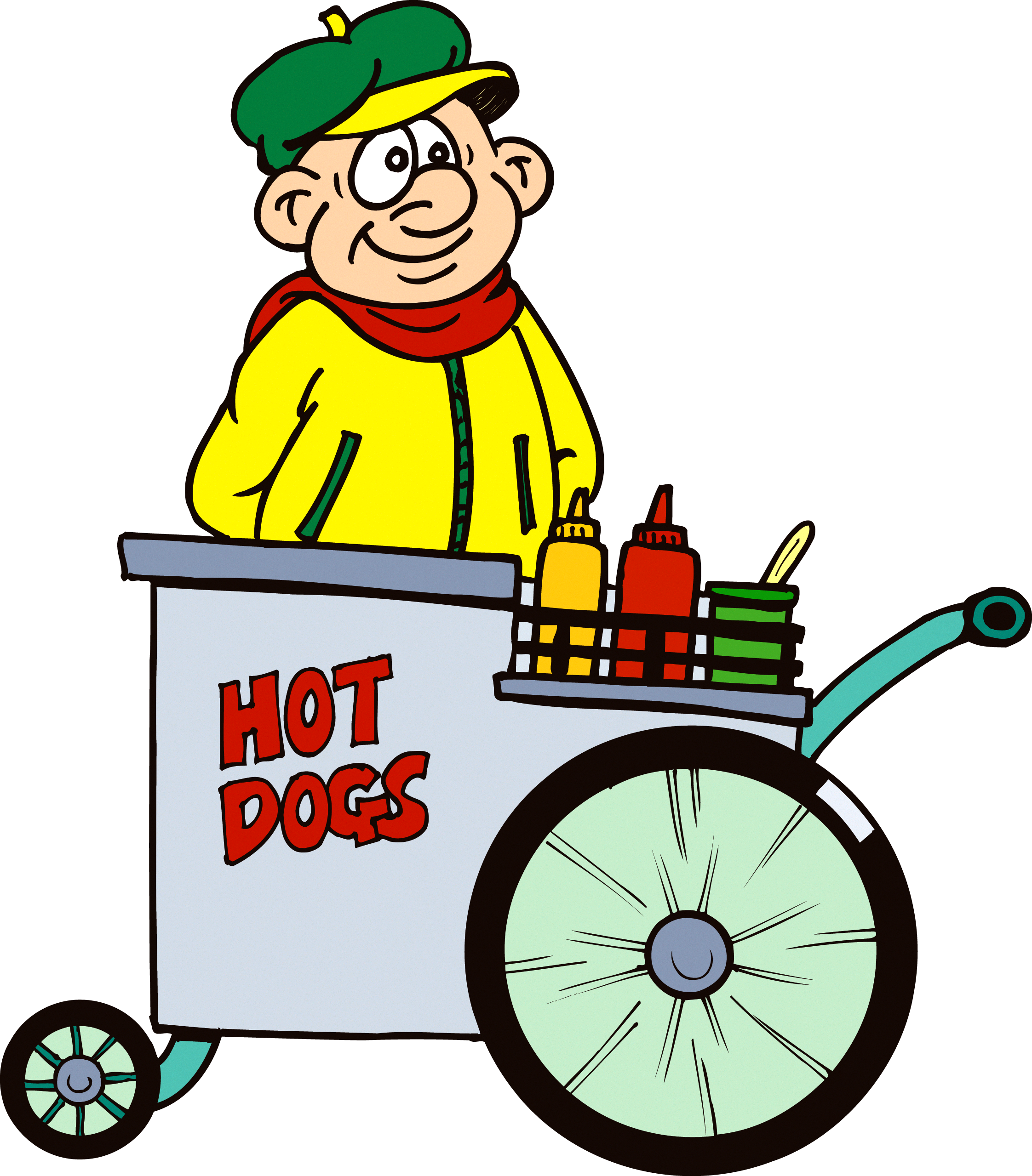 Hot Dog Cart Clip Art (2244x2559), Png Download