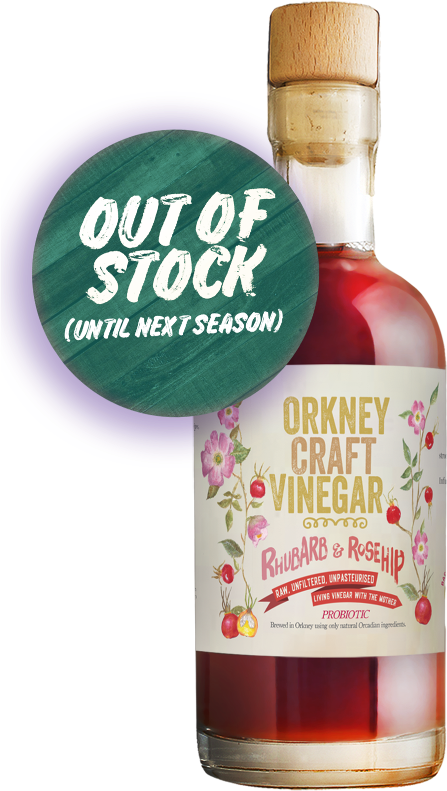 Orkney Craft Vinegar Rhubarb Rosehip Out Of Stock (1000x1805), Png Download