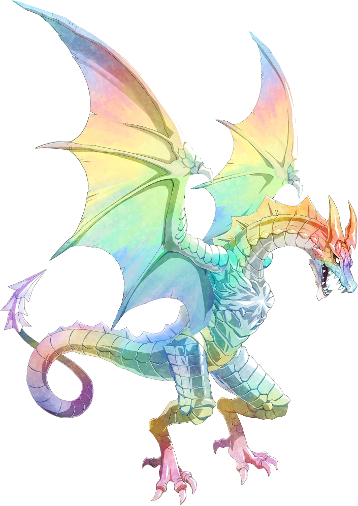 Rainbow Wyvern (754x1046), Png Download