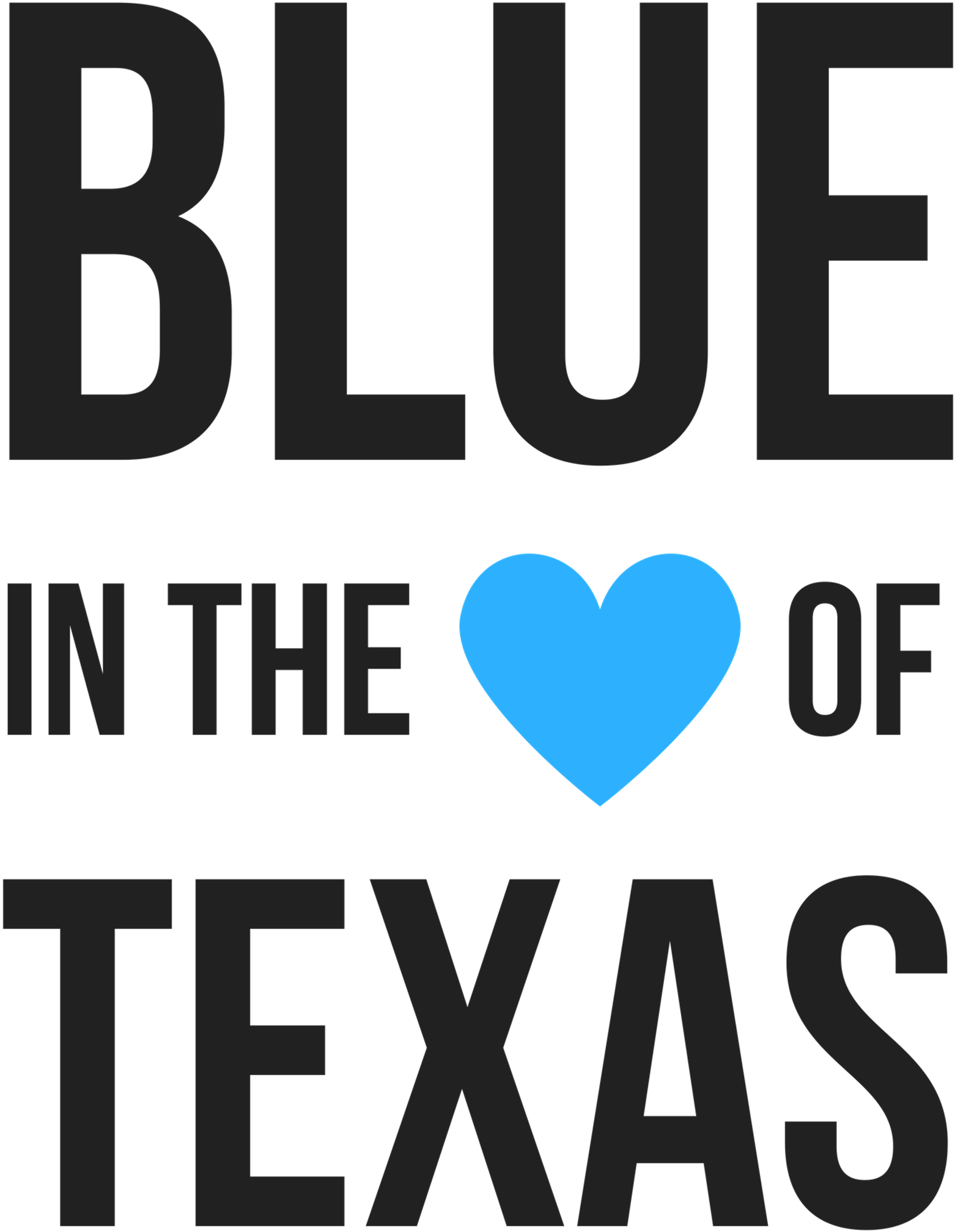 Blue In The Heart Of Texas - Heart (2400x2400), Png Download