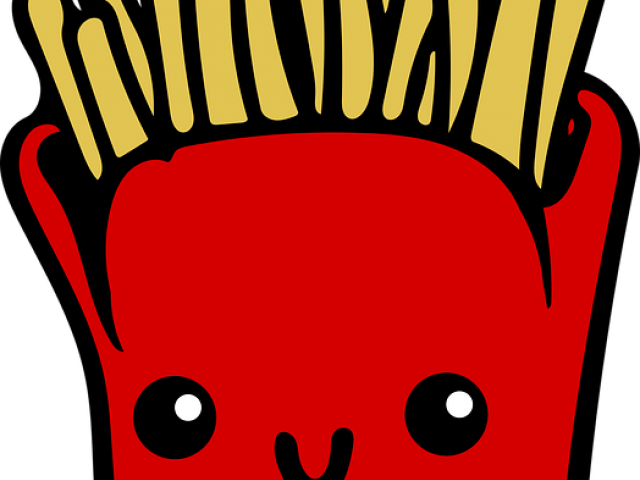 French Fries Clipart Transparent - French Fries Cartoon (640x480), Png Download