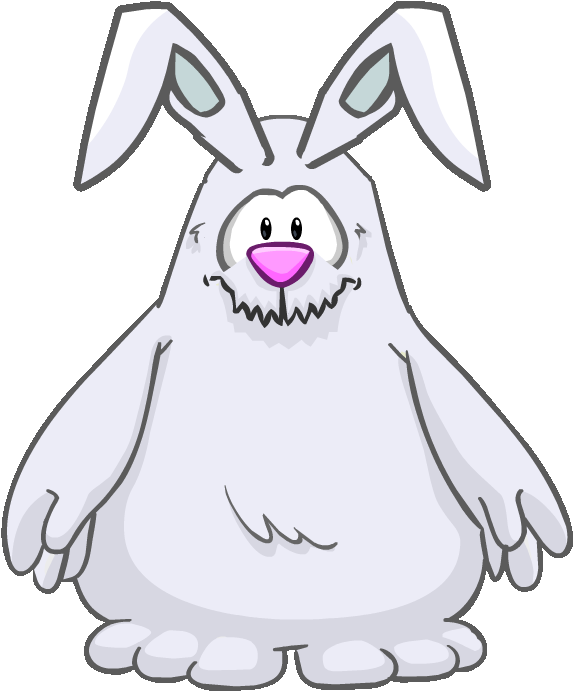 Bunny Art - Cartoon (616x700), Png Download