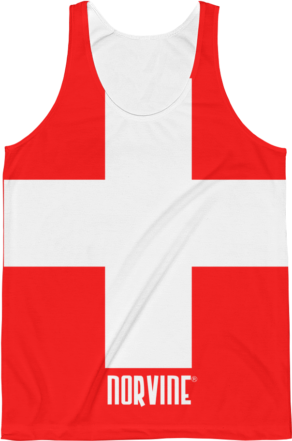 Norvine Swiss Flag Tank Top - Vest (1000x1000), Png Download