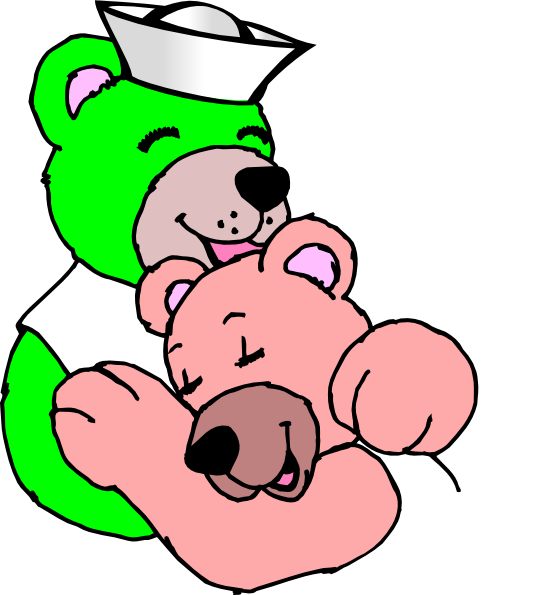 Freeuse Stock Sailor Hug Clip Art At Clker Com - Hugging Bears (558x595), Png Download