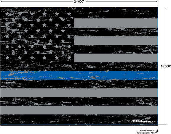Textured Thin Blue Line - Stairs (600x600), Png Download