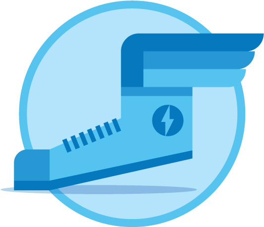 Hermes' Shoes Aere Simple Freelance Flat Design Graphic - Graphic Design (800x600), Png Download