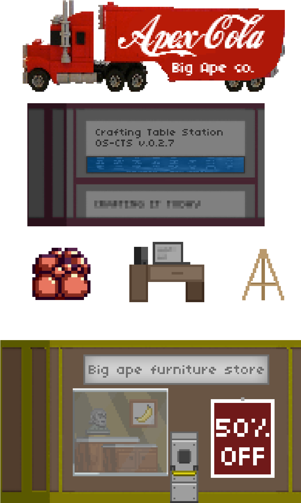 Starbound Cooking Table - Truck (1000x1681), Png Download