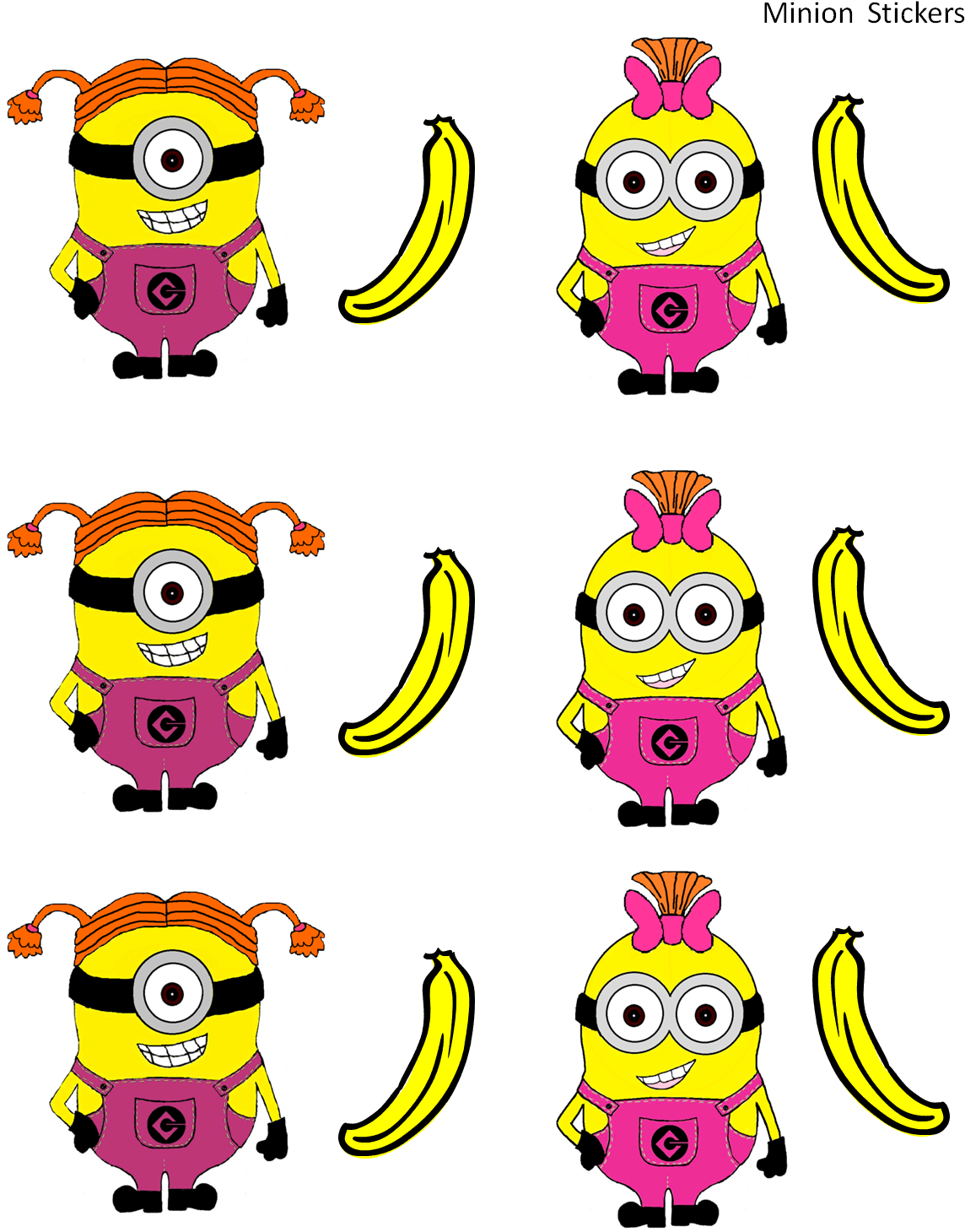 The Art Bug - Minnion Pink (1169x1481), Png Download