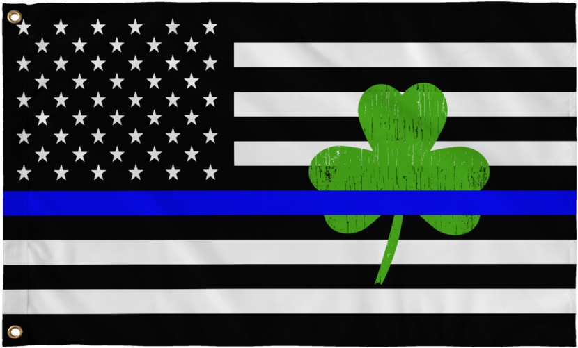 Shamrock Thin Blue Line Usa Flag - Trump Coloring Flag Wrong (900x900), Png Download
