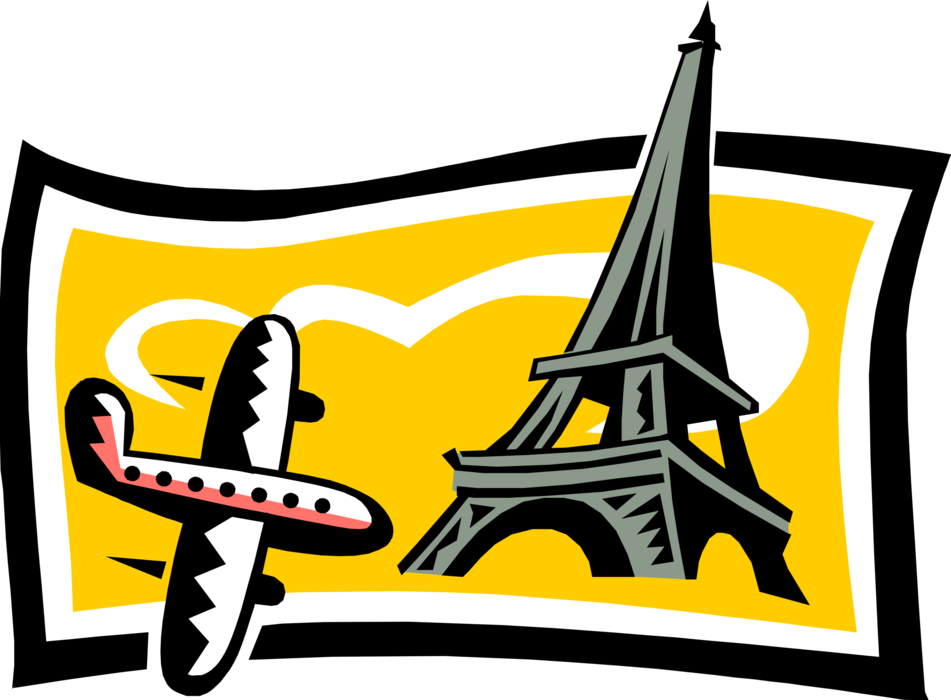 Vector Illustration Of European Tourism And Sightseeing (951x700), Png Download