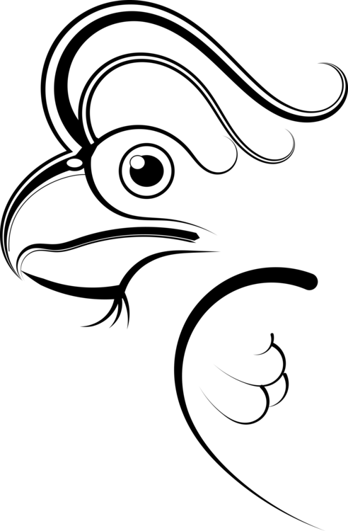 Drawn Chick Egg Png - Line Art (492x750), Png Download