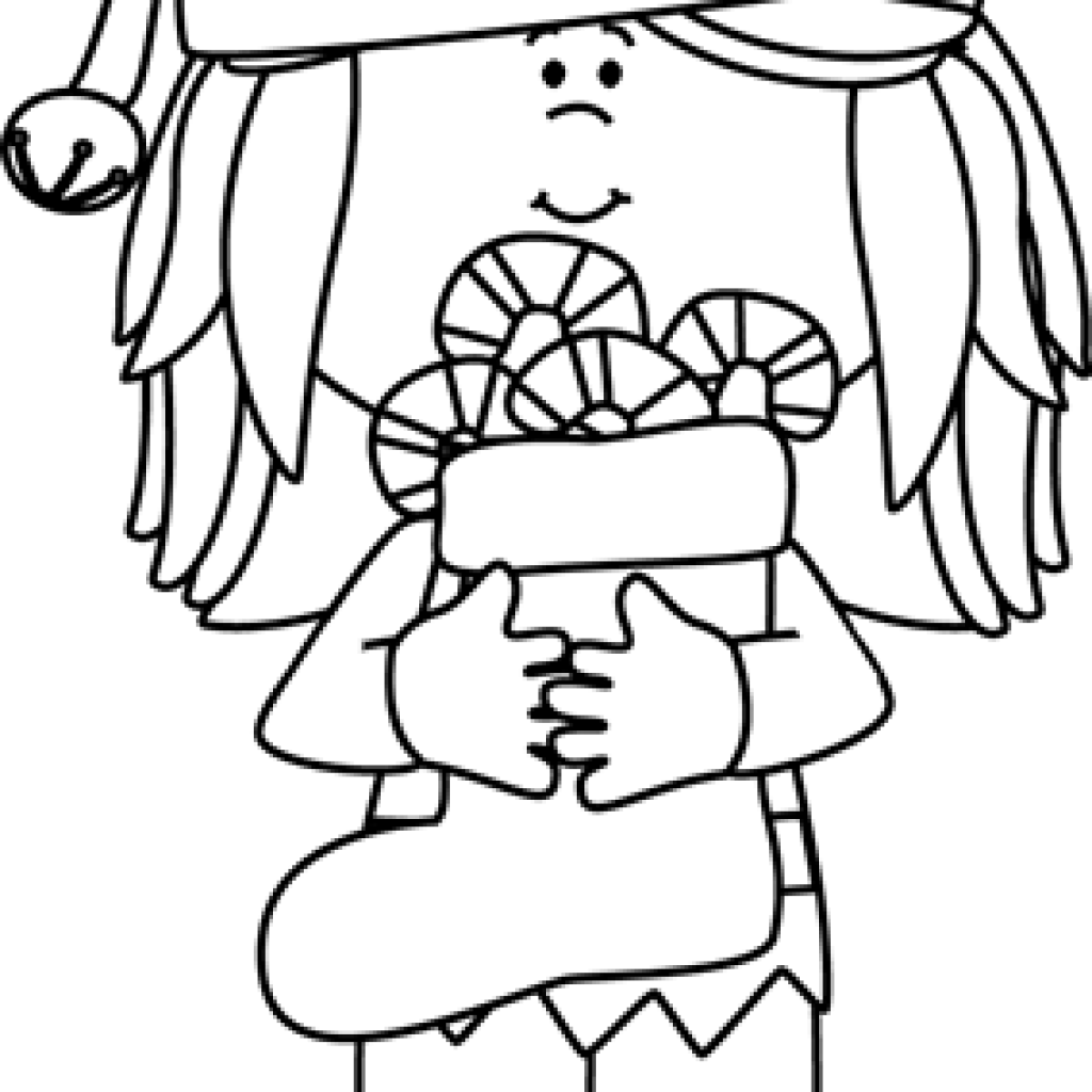 Elf Clipart Black And White Black And White Black And - Clipart Black And White Using (1024x1024), Png Download