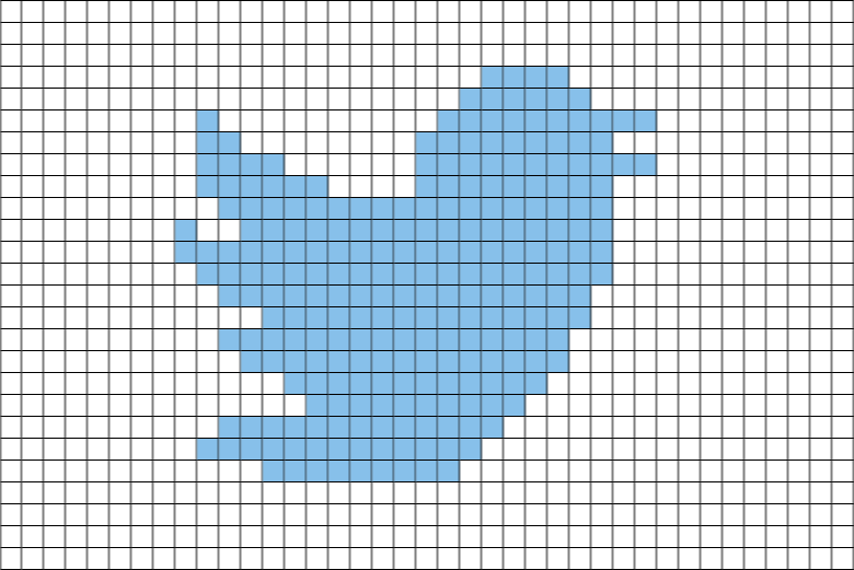 Twitter Logo Pixel Art &ndash Brik - Mario Bullet Bill Pixel Art (780x521), Png Download