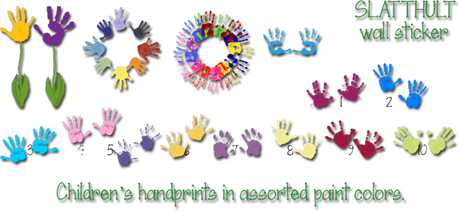 Naughty Children Hand Print Wall Stickers - Wall (650x300), Png Download
