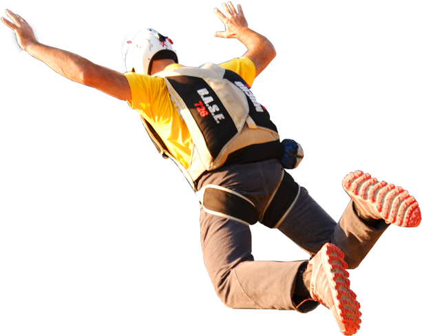 Maurizio Is A Friend And Has Joined Our Camps From - Base Jumping Png (612x495), Png Download
