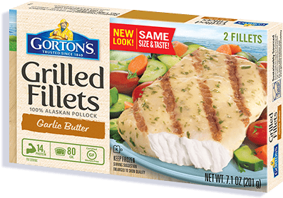 Grilled Pollock Garlicbutter 173001 - Gortons Cod, Roasted Garlic & Herb, Grilled - 2 (420x420), Png Download