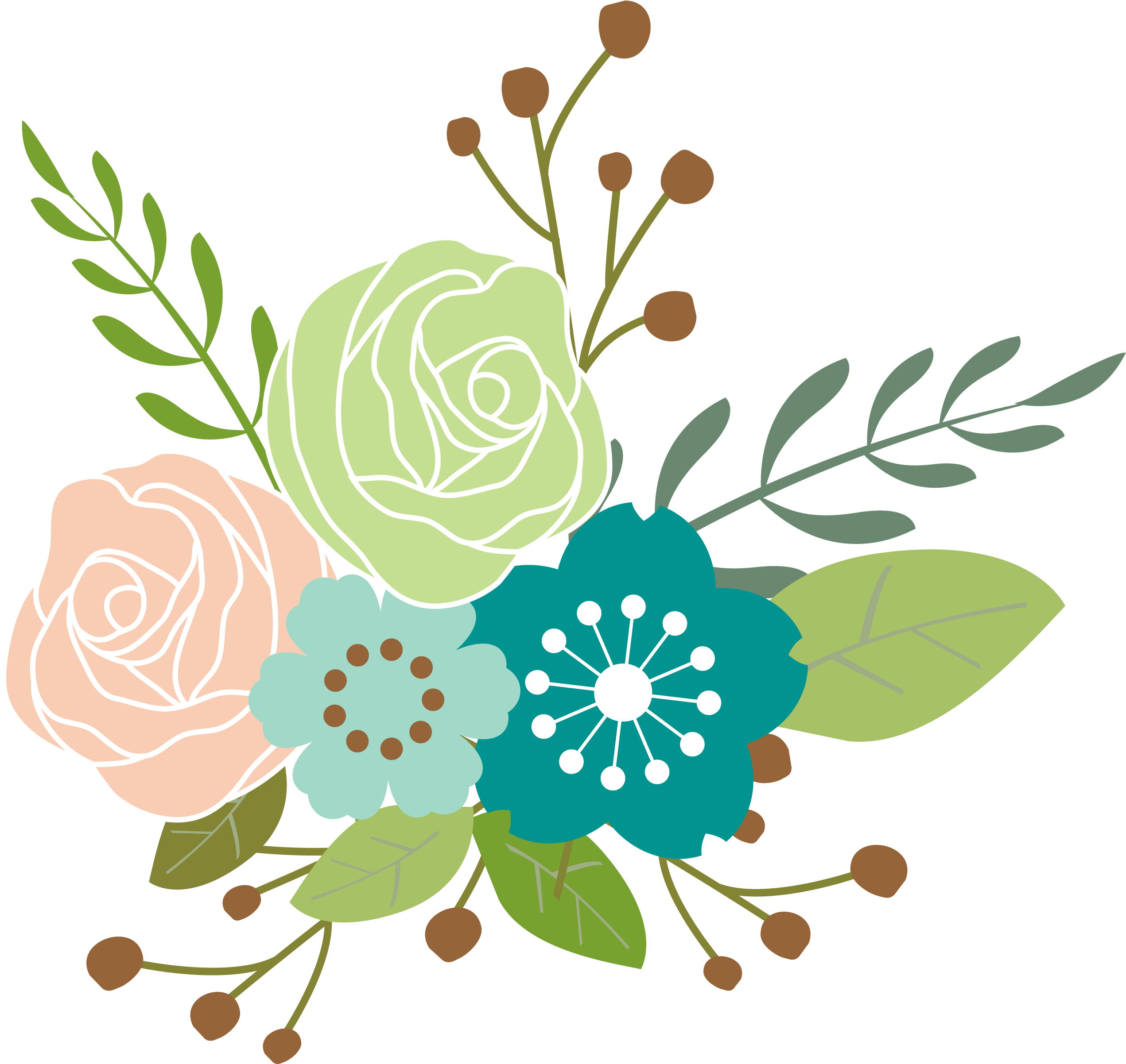 Utah We Are Starting To Have Signs Of Spring I Love - Teal Flower Clip Art Png (2800x2729), Png Download