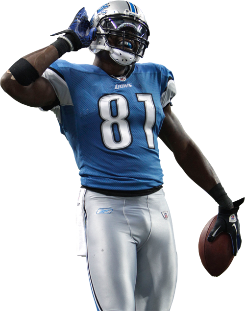 Calvin Johnson Detroit Lions - Detroit Lions Players Png (500x635), Png Download