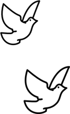 Christening Cross Png Stickpng Doves - Dove Line Art Png (400x400), Png Download