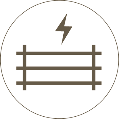 Post & Wire - Electrical Fence Clipart (400x400), Png Download