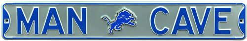 Detroit Lions “man Cave” Authentic Street Sign - Man Cave Detroit Lions Street Sign (500x500), Png Download