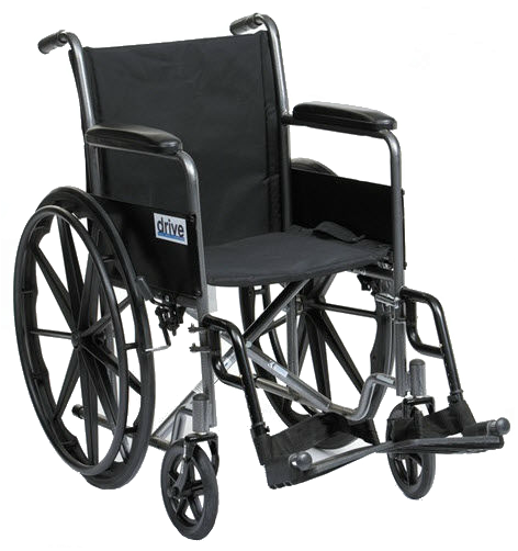 Wheelchair Png - Silver Sport Wheelchair From Drive Medical With Fixed (472x502), Png Download