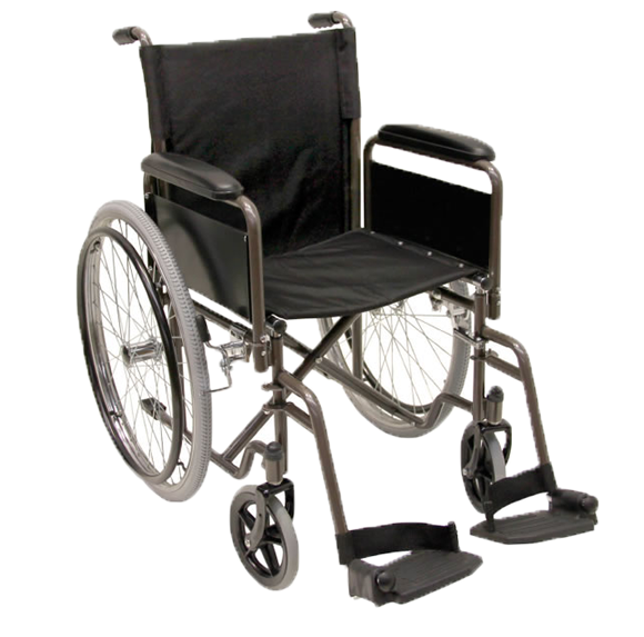Black Wheelchair Png Image - Wheelchair Png (592x592), Png Download