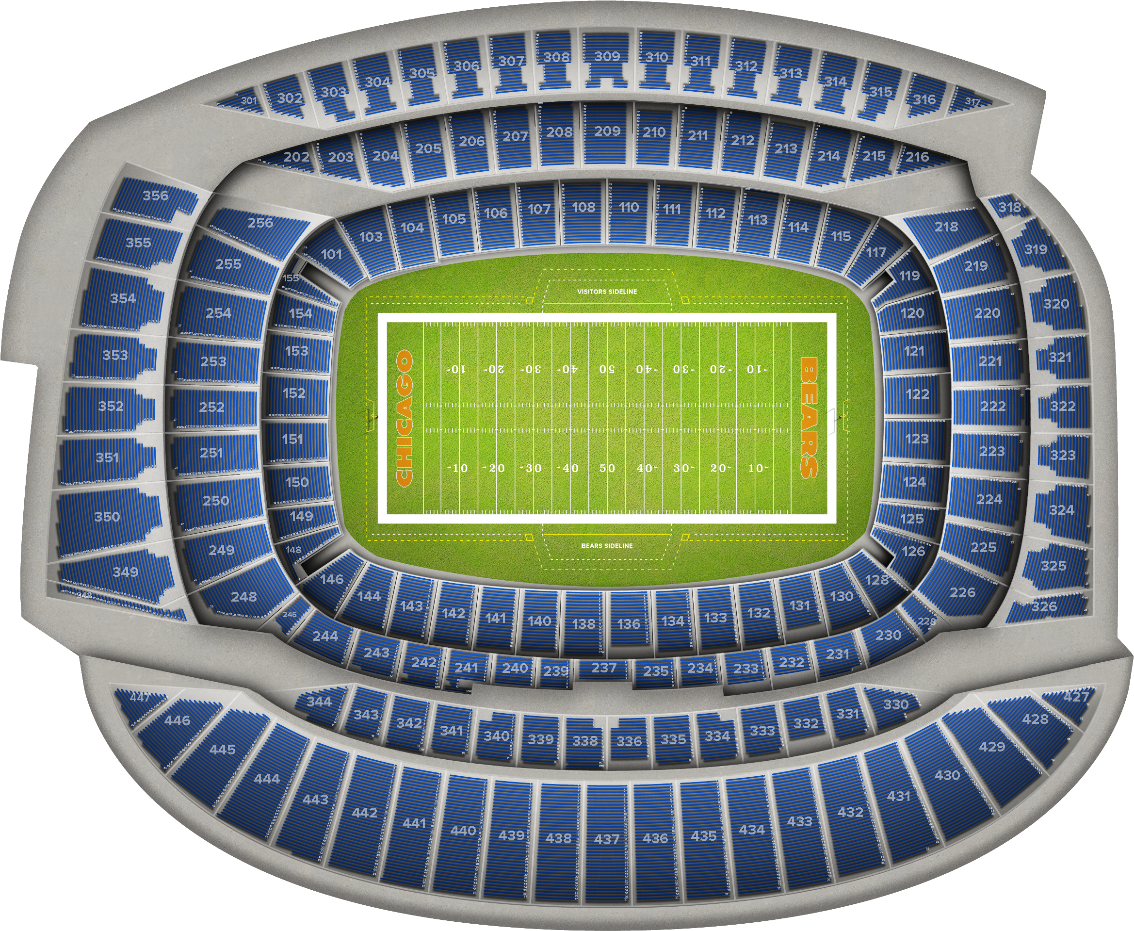 Detroit Lions At Chicago Bears At Soldier Field Nov - Soldier Field (2560x1936), Png Download