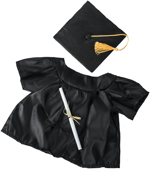 Graduation Cap Gown And Tassel - Teddy Mountain Graduation Gown Fits Most 14 - 18 Stuffed (520x600), Png Download