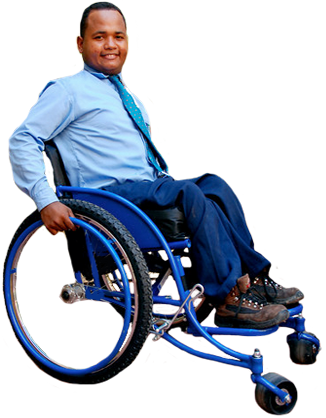 Free Icons Png - Person In Wheelchair Png (326x418), Png Download