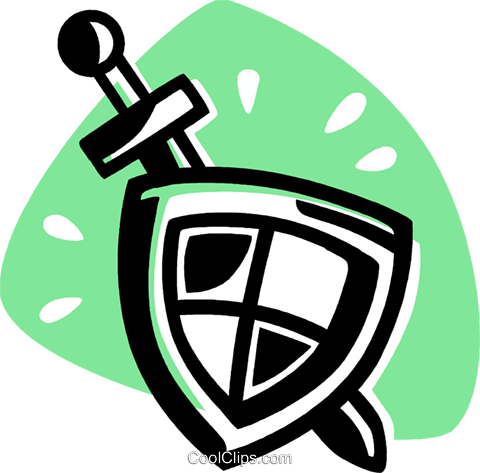Espada Y Escudo Libres De Derechos Ilustraciones De (480x473), Png Download