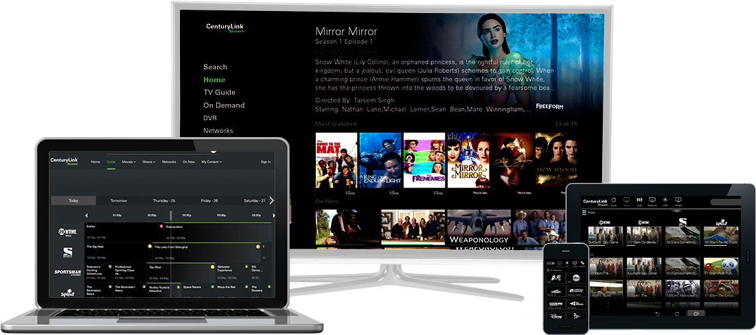 Centurylink 19 Dec - Ott Tv (1122x509), Png Download