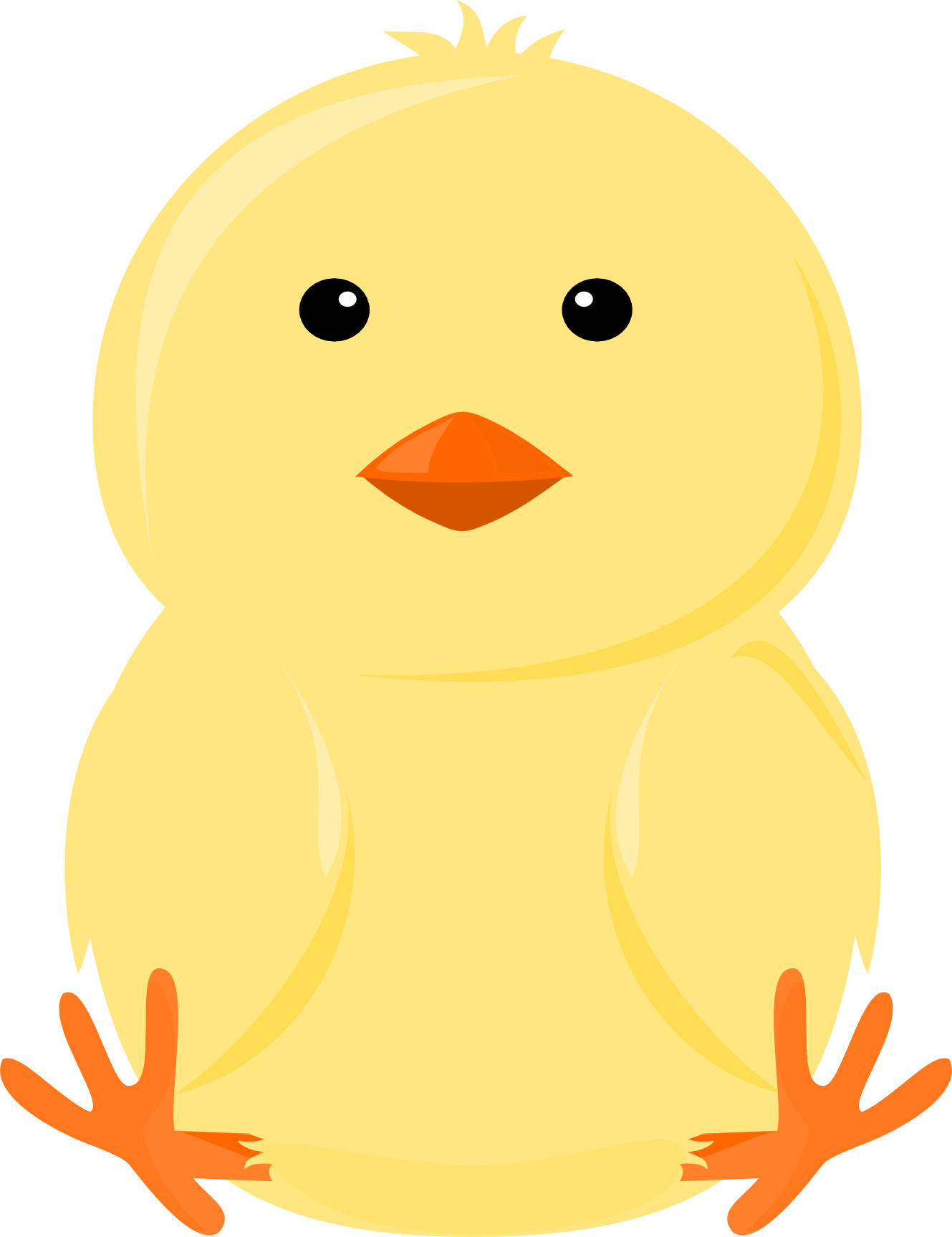 Chick Cow - Clip Art (1329x1726), Png Download